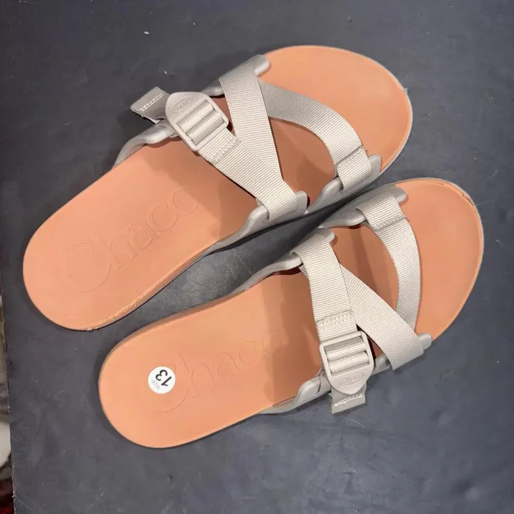 Chaco Chillos Slides Outskirt Gray Comfort Sandals Outdoor Arch Support‎ Mens 13